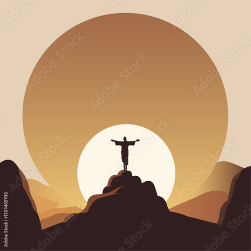 Flat easter sunday illustration