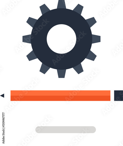 engineering flat web icon concept