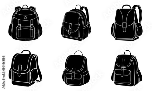 Mini Backpack silhouette vector