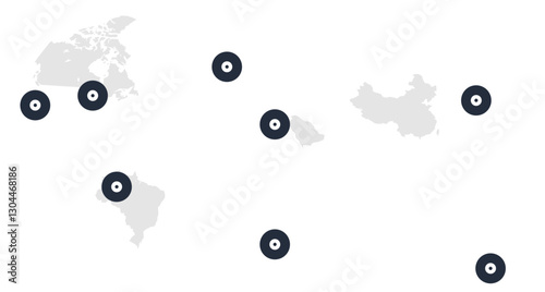 International Business flat web icon concept