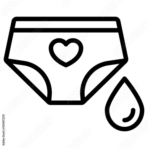 팬티 기저귀 아이콘