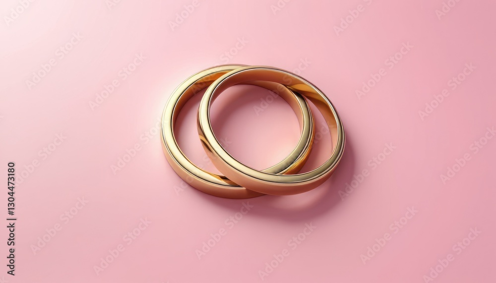 Two gold wedding rings symbolizing love and marriage Two gold wedding rings symbolizing love and marriage