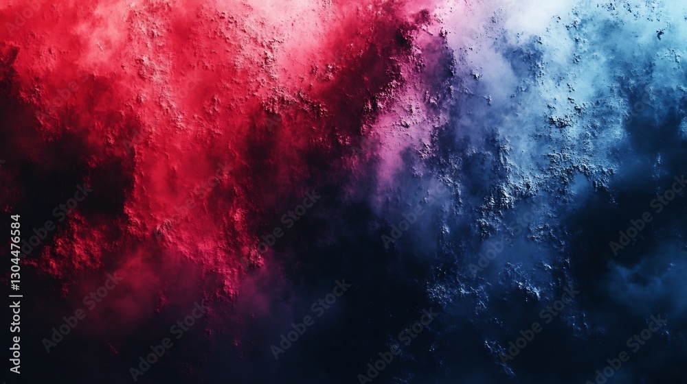 Obraz premium Abstract Red Blue Swirling Texture Intensely Colored Dramatic Light. AI Generated