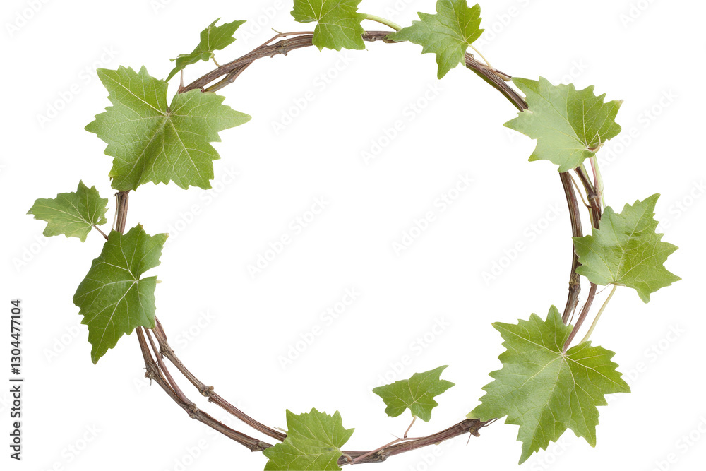 vine frame leaf vine circle isolated on white or transparent background vine frame leaf vine circle isolated on white or transparent background