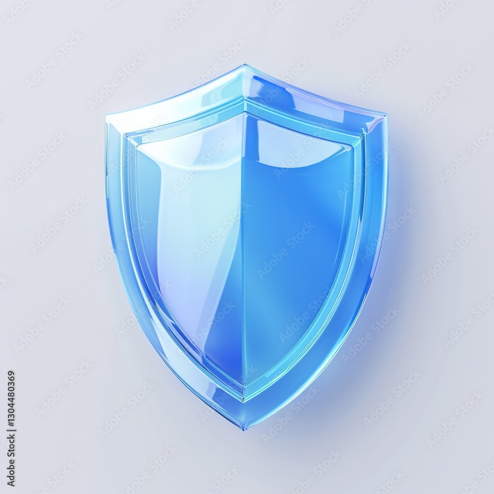 custom made wallpaper toronto digitalBlue transparent shield symbolizing security and protection