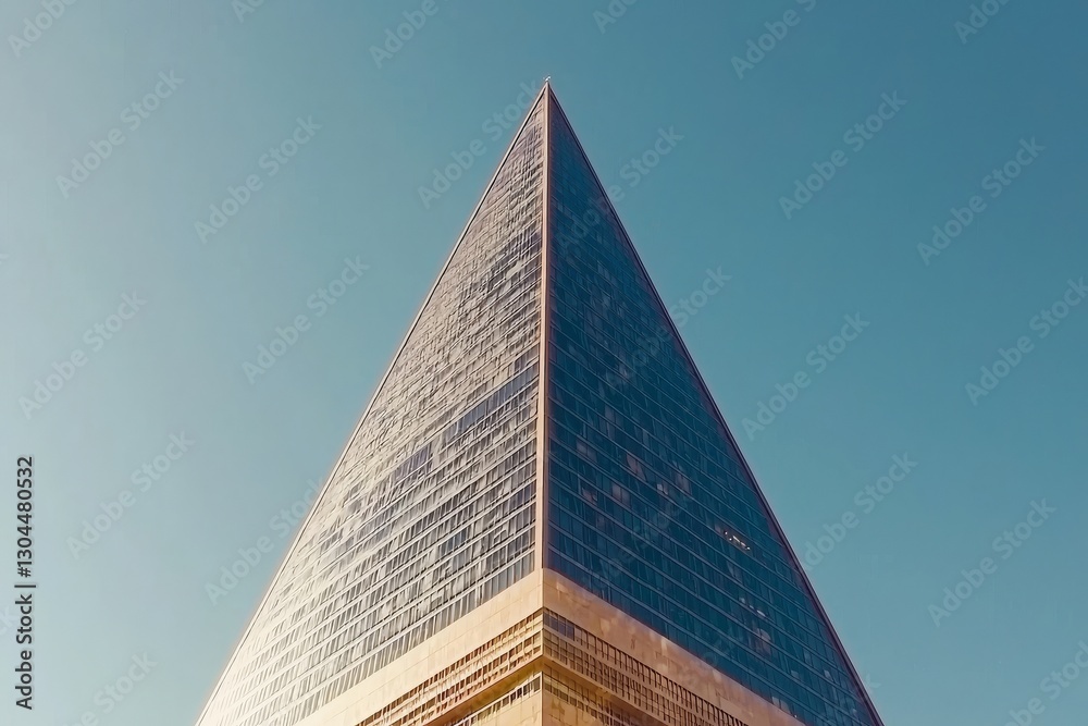 The image depicts a blue-colored building with the clear sky visible in the background, making it suitable for architectural and urban themes The image depicts a blue-colored building with the clear sky visible in the background, making it suitable for architectural and urban themes