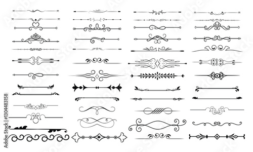 A set of divider Free vector floral dividers decoration element