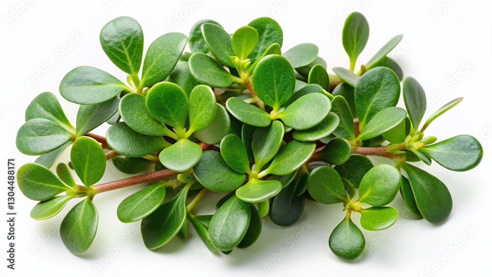 Common Purslane (Portulaca oleracea) Leaves: Top View Isolated PNG Stock Photo Common Purslane (Portulaca oleracea) Leaves: Top View Isolated PNG Stock Photo
