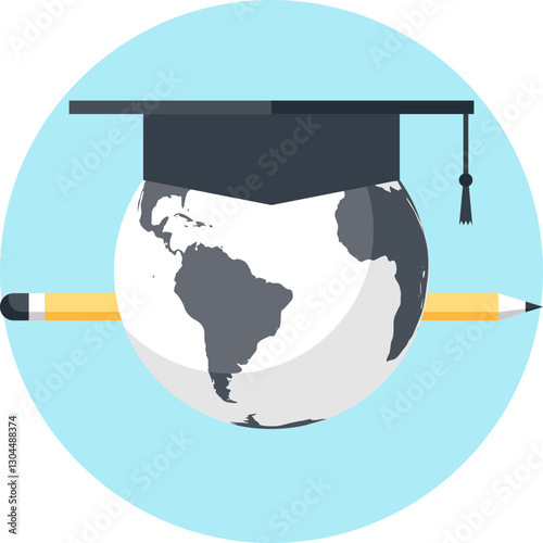 Online Education flat web icon