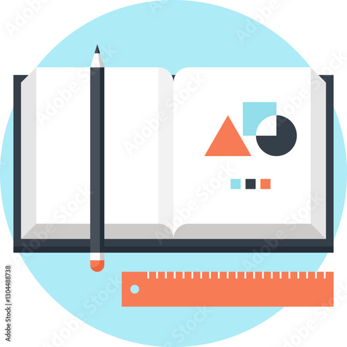 Sketching flat web icon