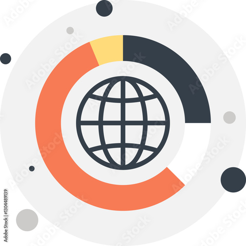 Big Data flat web icon