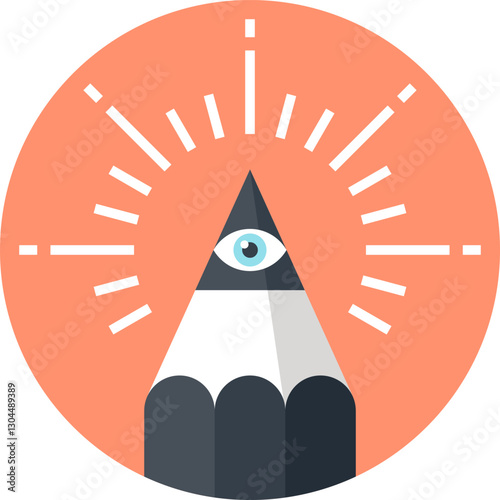 Imagination flat web icon