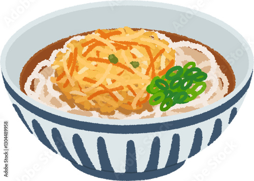 かき揚げうどんのイラスト