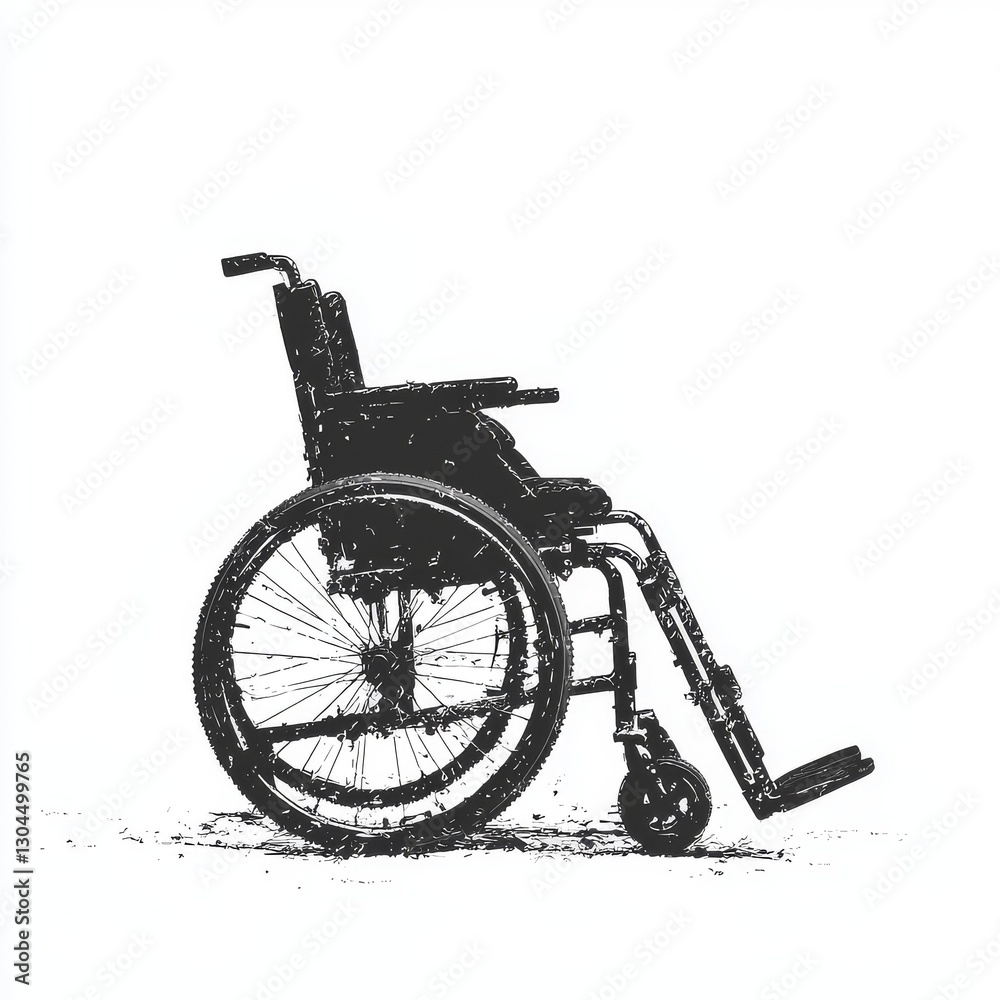 Obraz premium A clean transparent background serves as the setting for an isolated wheelchair, which is designed to provide mobility support and accessibility