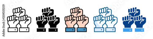 Racial Justice  Icon Set Multiple Style Collection