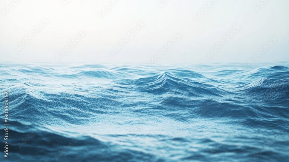 Fototapeta premium Serene Ocean Waves: A Tranquil Seascape