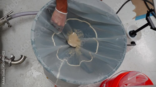 Scooping Ice Water Hash From Filter Bags In Bulk