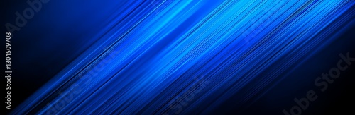 Abstract blue background, diagonal lines with a blur effect