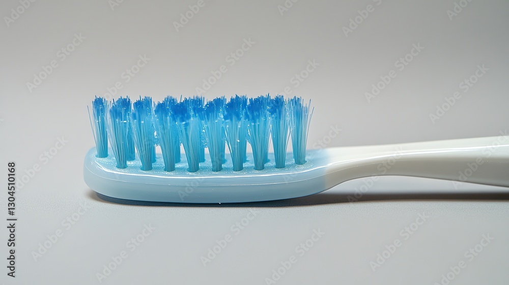 New Toothbrush with Plastic Handle and Blue Bristles New Toothbrush with Plastic Handle and Blue Bristles