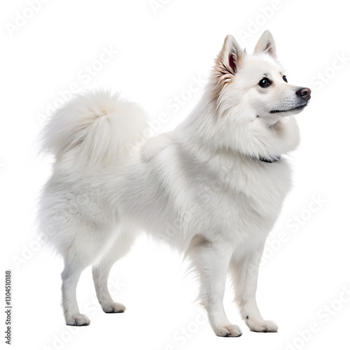 Wallpaper Mural Adorable White Dog Posing Against a White Background Torontodigital.ca