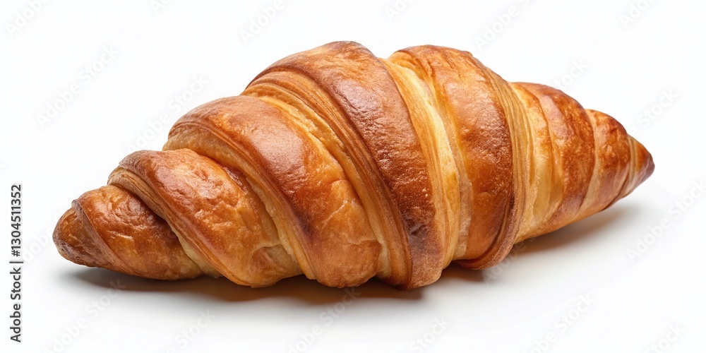 Delicious Golden Croissant Isolated on White – Perfect for Bakery Menu or Website Delicious Golden Croissant Isolated on White – Perfect for Bakery Menu or Website