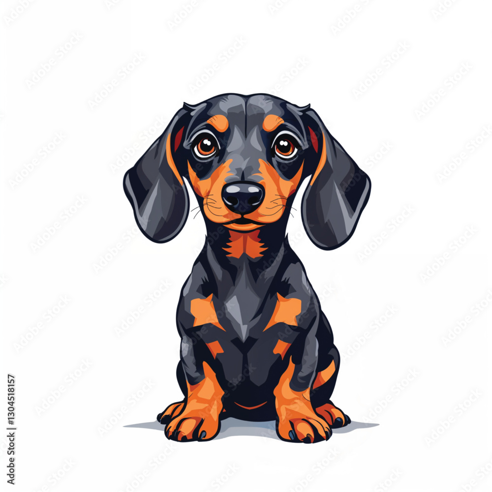 dachshund dog isolated on white