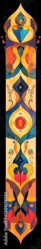 Wallpaper Mural An abstract colorful artistic design with symmetrical repeated elements Torontodigital.ca