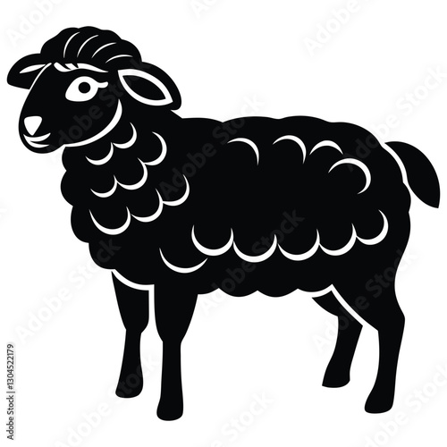 Vector Sheep Illustration for Merchandise