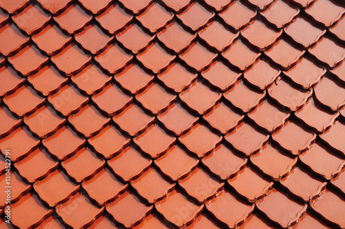 Ceramic roof of temple tile background