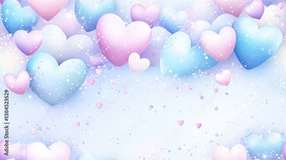 Heartfelt Sky: A dreamy composition of pastel-colored hearts float across a soft, textured backdrop, evoking feelings of love and tenderness. Heartfelt Sky: A dreamy composition of pastel-colored hearts float across a soft, textured backdrop, evoking feelings of love and tenderness.