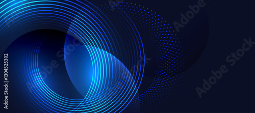 Abstract blue modern background with. Dynamic geometric shapes. Vector illustration.