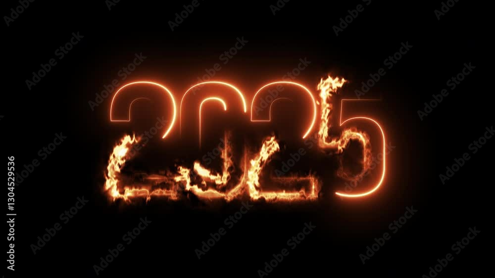 Happy New Year Bright Multicolored Animation Numerals of the New Year Glowing fluorescent ultraviolet light glowing neon lines Abstract background 4k neon box circle pattern LED screens 4k projection 