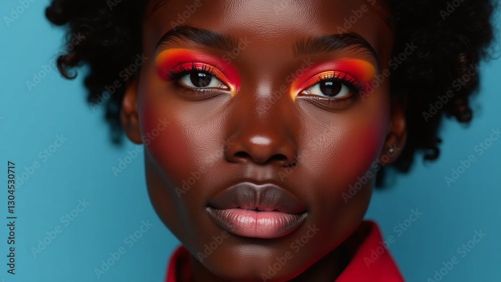 african model wears bright vibrant eye makeup african model wears bright vibrant eye makeup