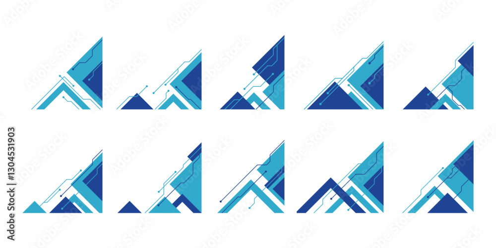 Tech Futuristic Corner Vector Tech Futuristic Corner Vector