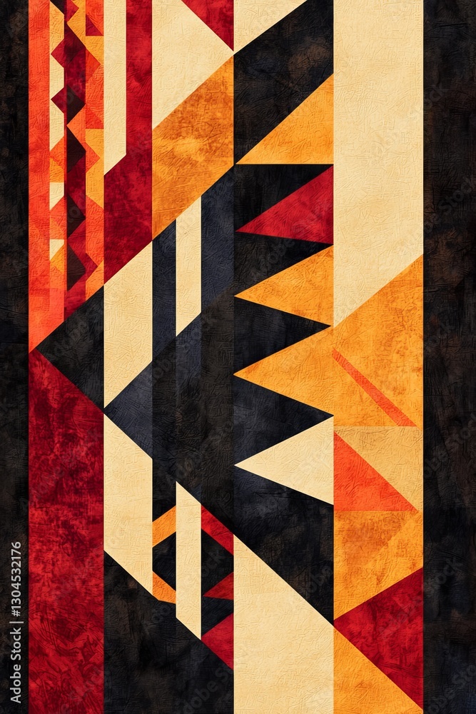 Fototapeta premium Abstract geometric art contemporary design digital artwork vibrant colors close-up view modern aesthetics for visual impact