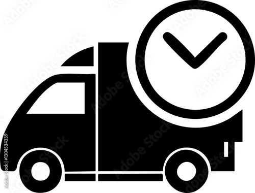cargo truck, Delivery Black