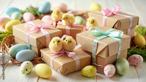Easter Gift Boxes: Chicks, Eggs & Bows - Festive Spring Presents