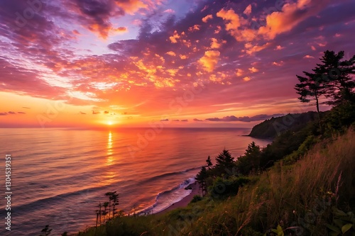 sunset over the ocean