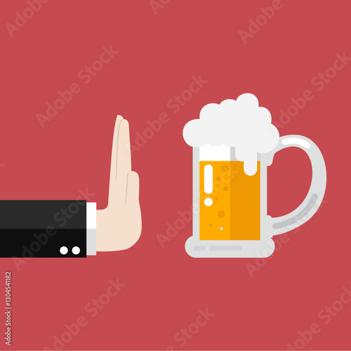 Illustration of not drinking beer for everyone