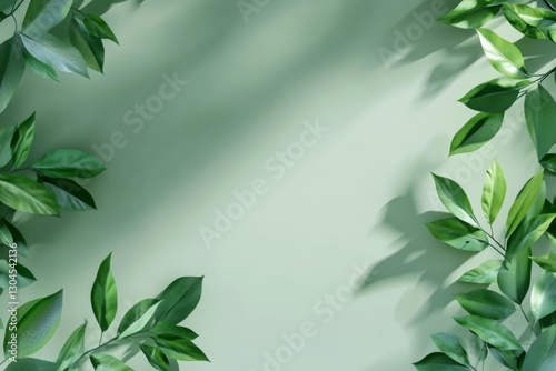 Wallpaper Mural green leaves background Torontodigital.ca