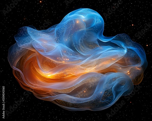 Cosmic Nebula Swirls in Space