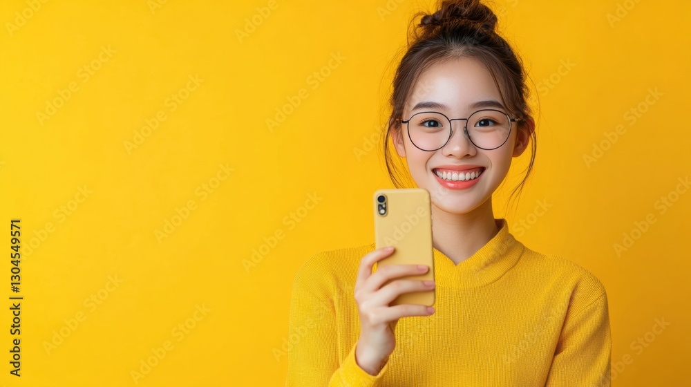 A young businesswoman is live streaming on social media. A young businesswoman is live streaming on social media.