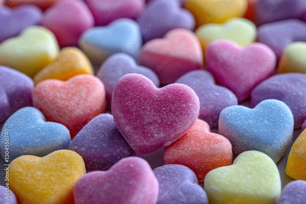Fototapeta premium Charming candy hearts for romantic moments and sweet celebrations