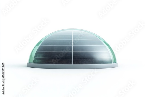 Sleek solar dome with transparent top, showcasing innovative ene
