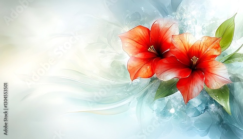 Red Flowers, Soft Background, Artistic Bloom