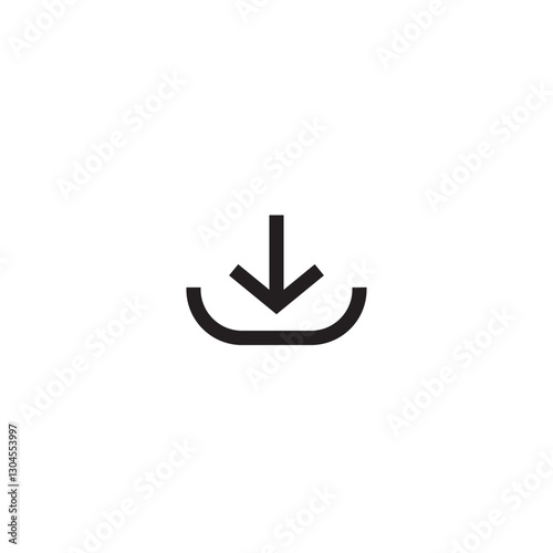 Downward Icon,download icon in trendy flat style,vector illustration