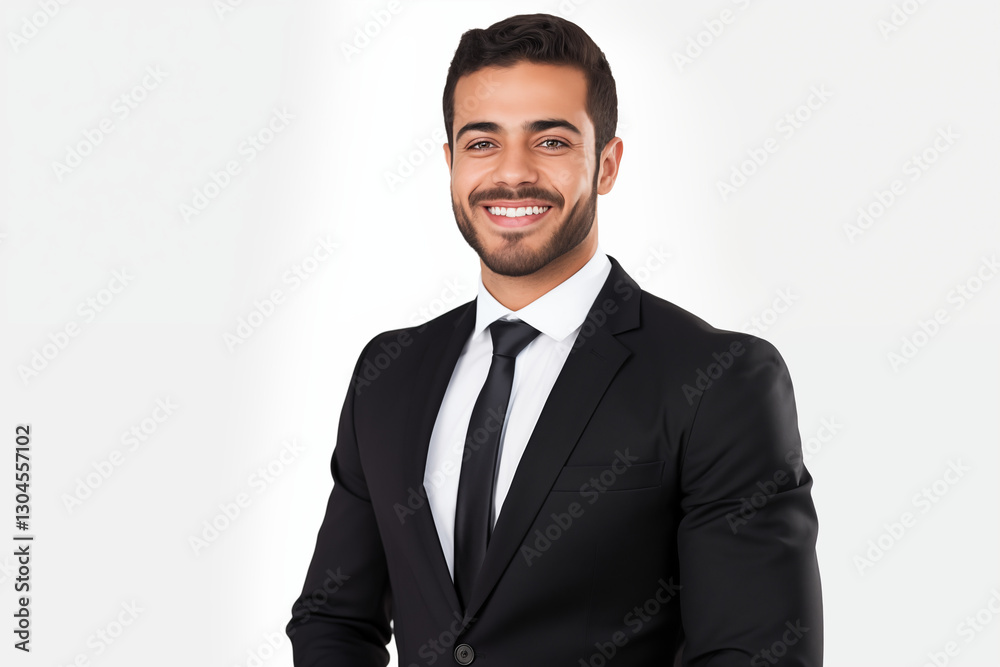 Smiling Arab Businessman in a Professional Suit on a white background – Confident, Successful Entrepreneur. Ready to Lead and Excel in the World of Business and Innovation Smiling Arab Businessman in a Professional Suit on a white background – Confident, Successful Entrepreneur. Ready to Lead and Excel in the World of Business and Innovation