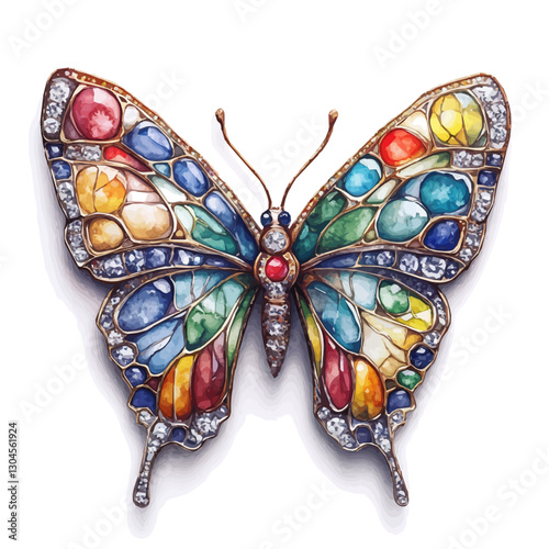 A symbol of transformation captured in a stunning brooch.
