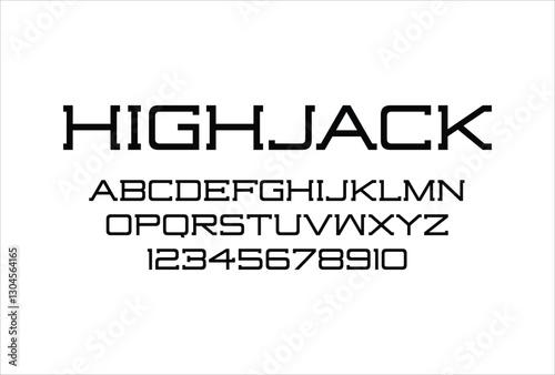 High Jack font for logo and headline. Isolated vector typeset