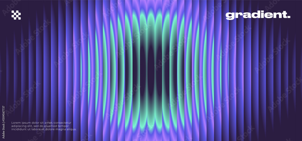 Ripple gradient background design. Modern ripple glass texture effect.